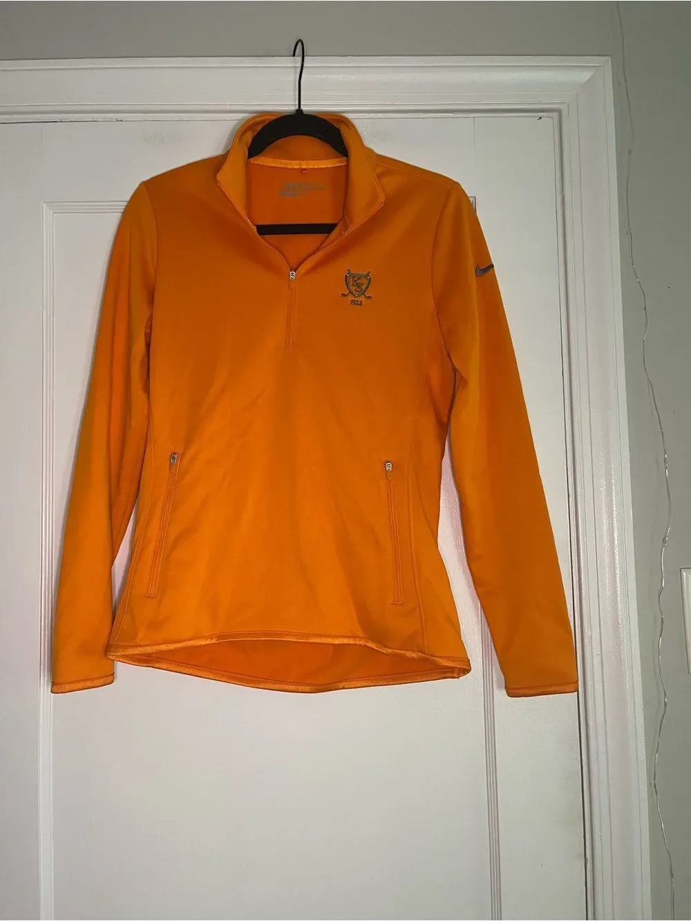Nike Golf Orange Quarter-Zip Jacket Women's Small
